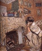 The fireplace black s wife Edouard Vuillard